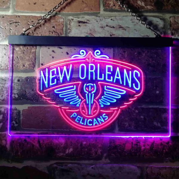 New Orleans Pelicans Logo Neon Dual LED Sign